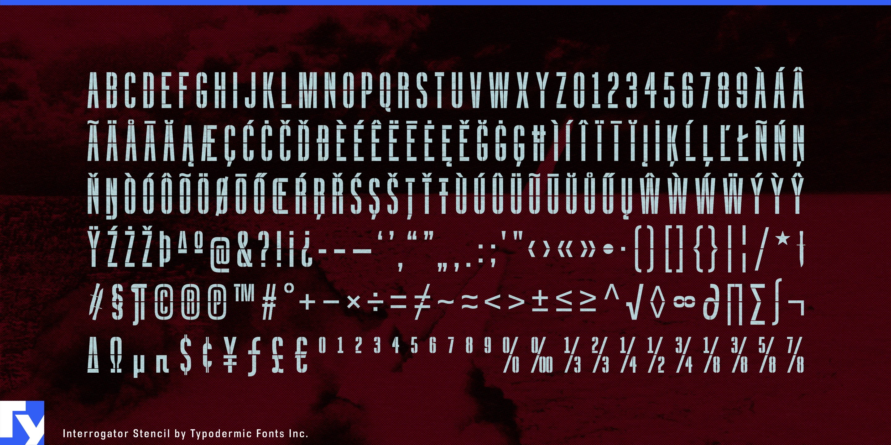 Schriftmuster 5 von Interrogator Stencil