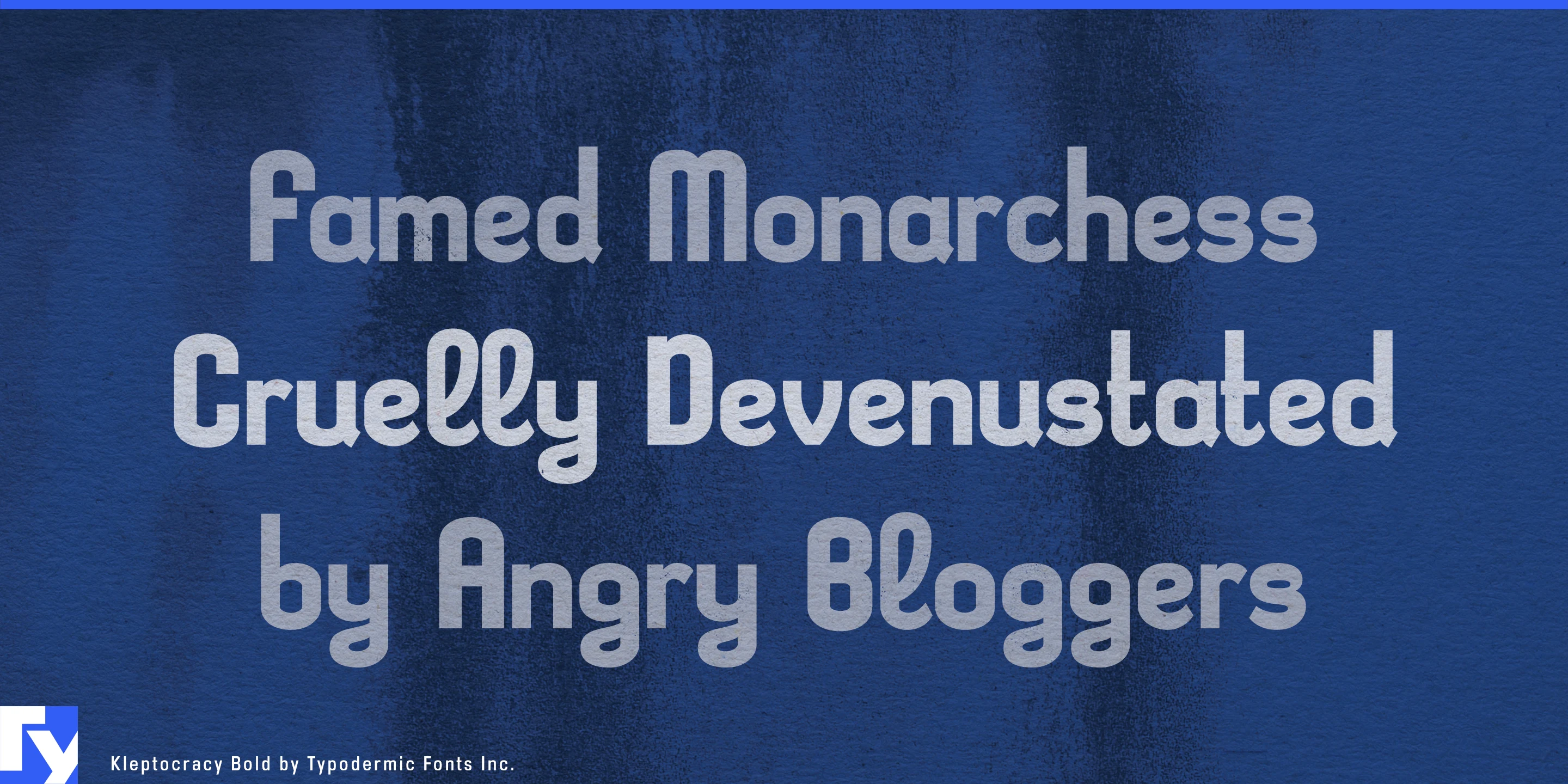 Schriftmuster 2 von Kleptocracy