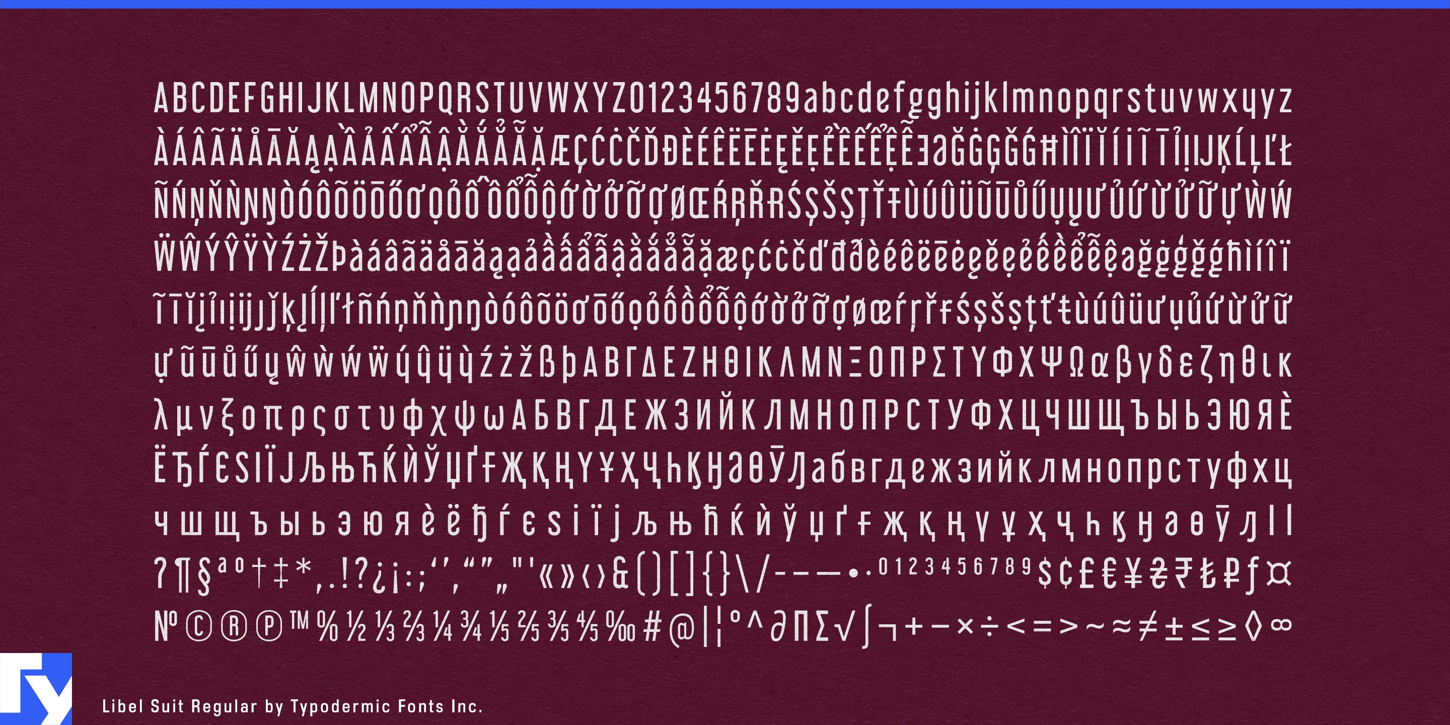 Schriftmuster 5 von Libel Suit