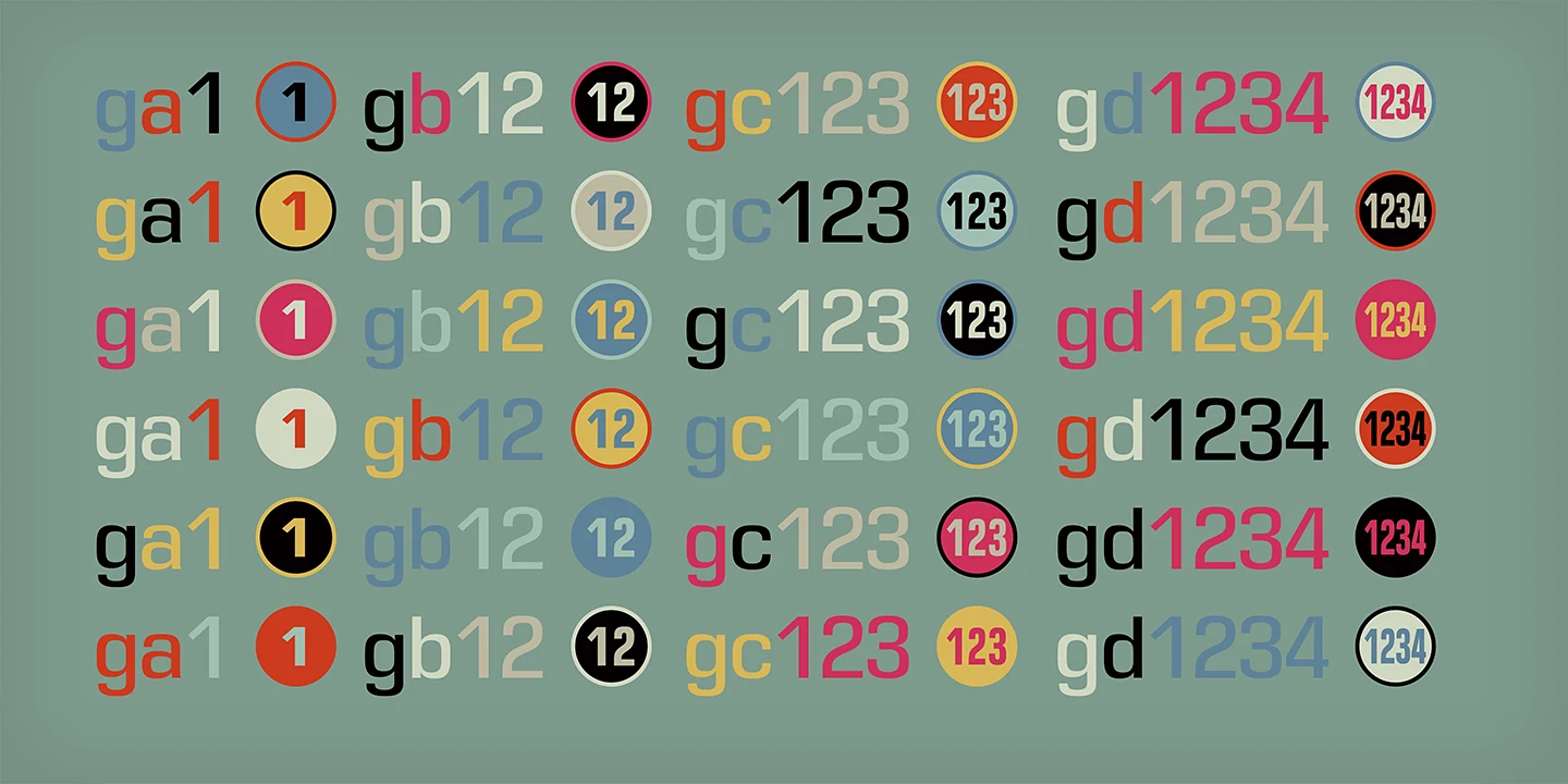 Spécimen 4 de Numbers with Rings