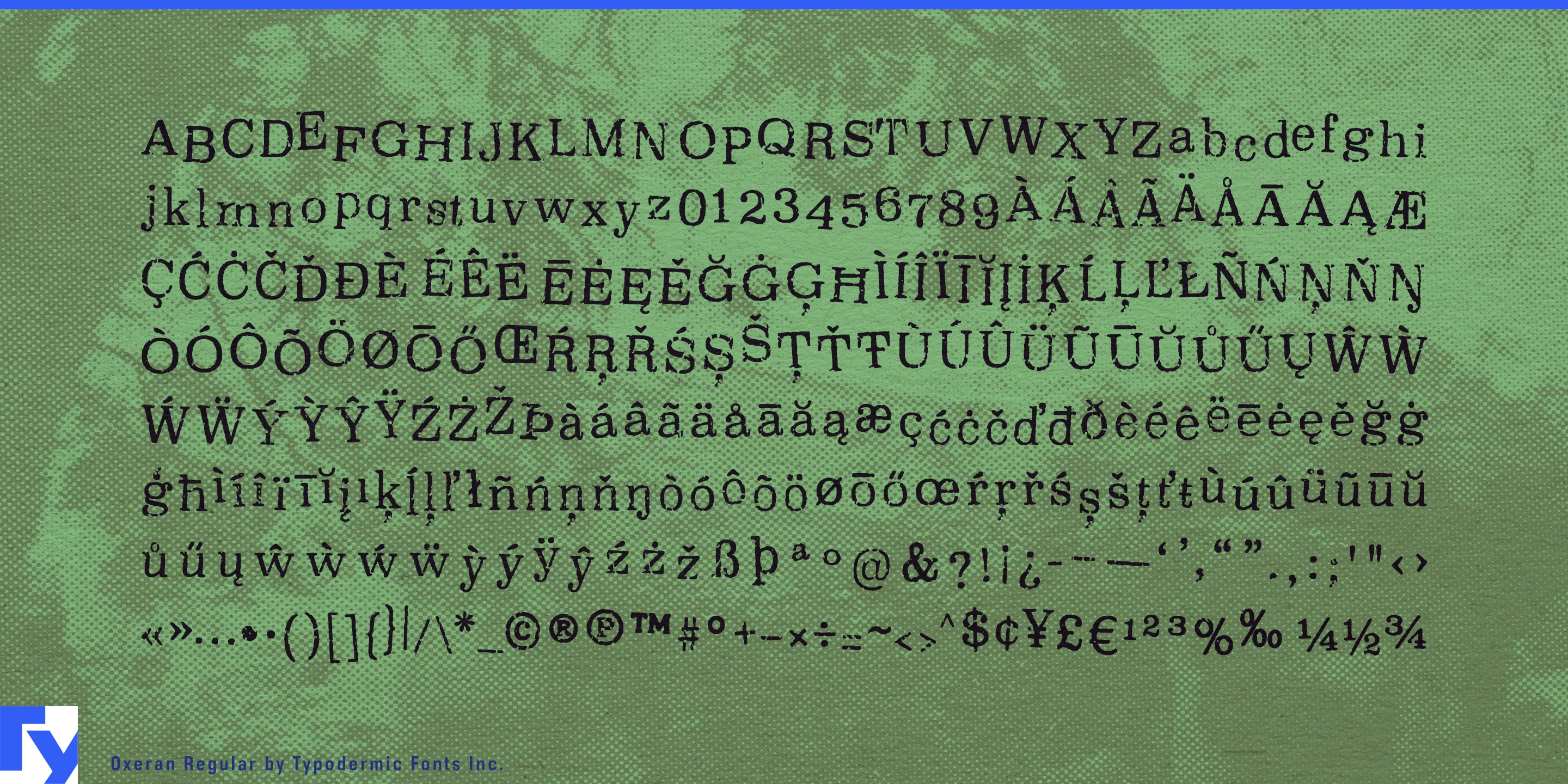 Schriftmuster 5 von Oxeran