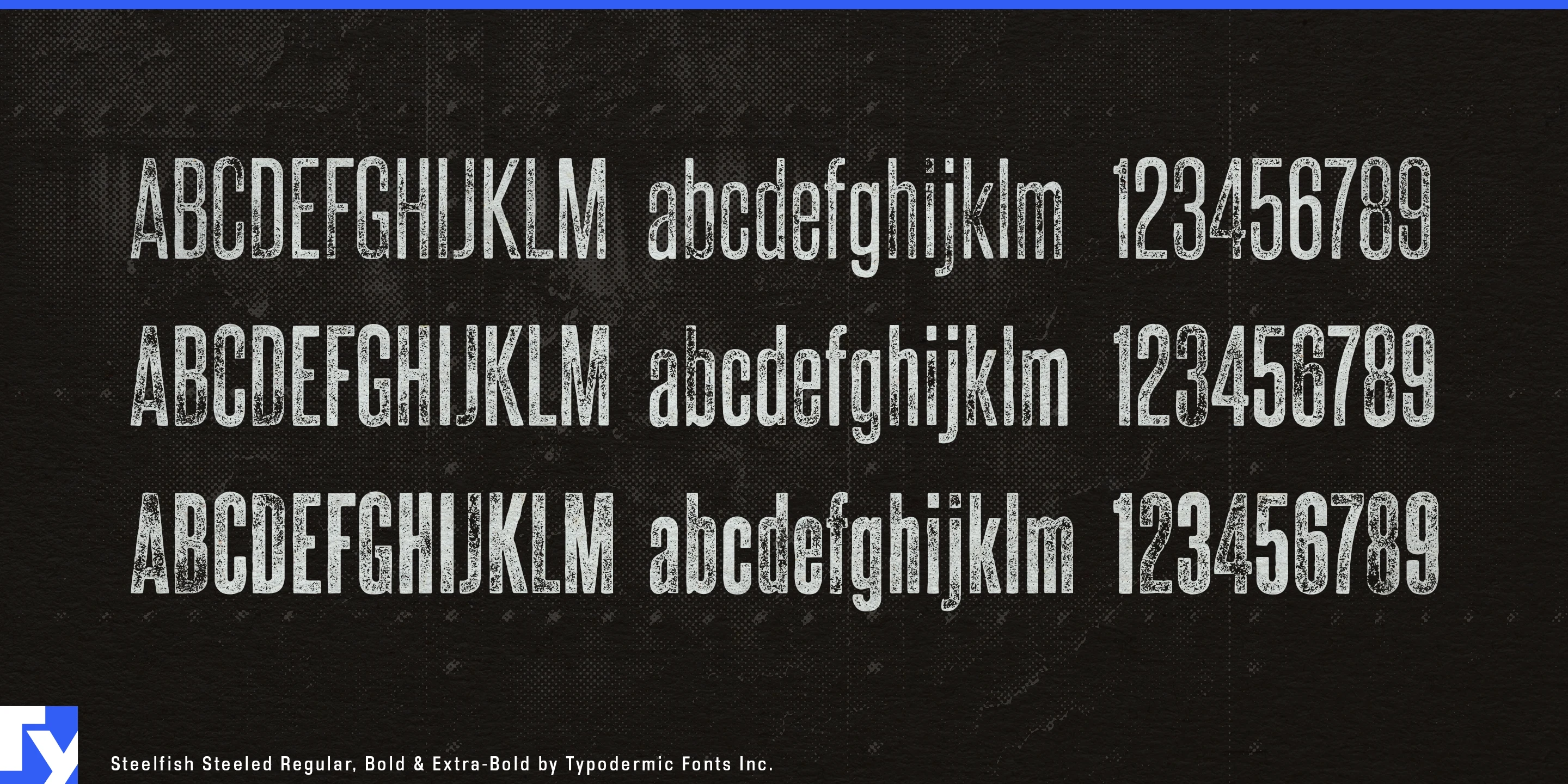 Schriftmuster 4 von Steelfish Steeled