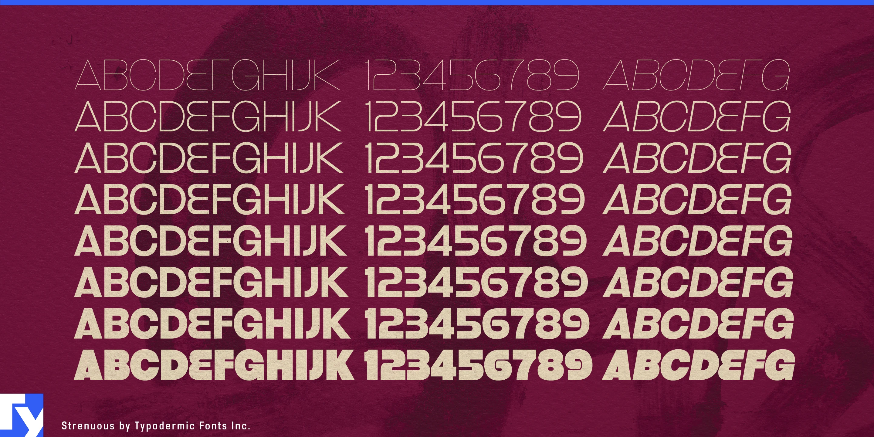 Schriftmuster 4 von Strenuous