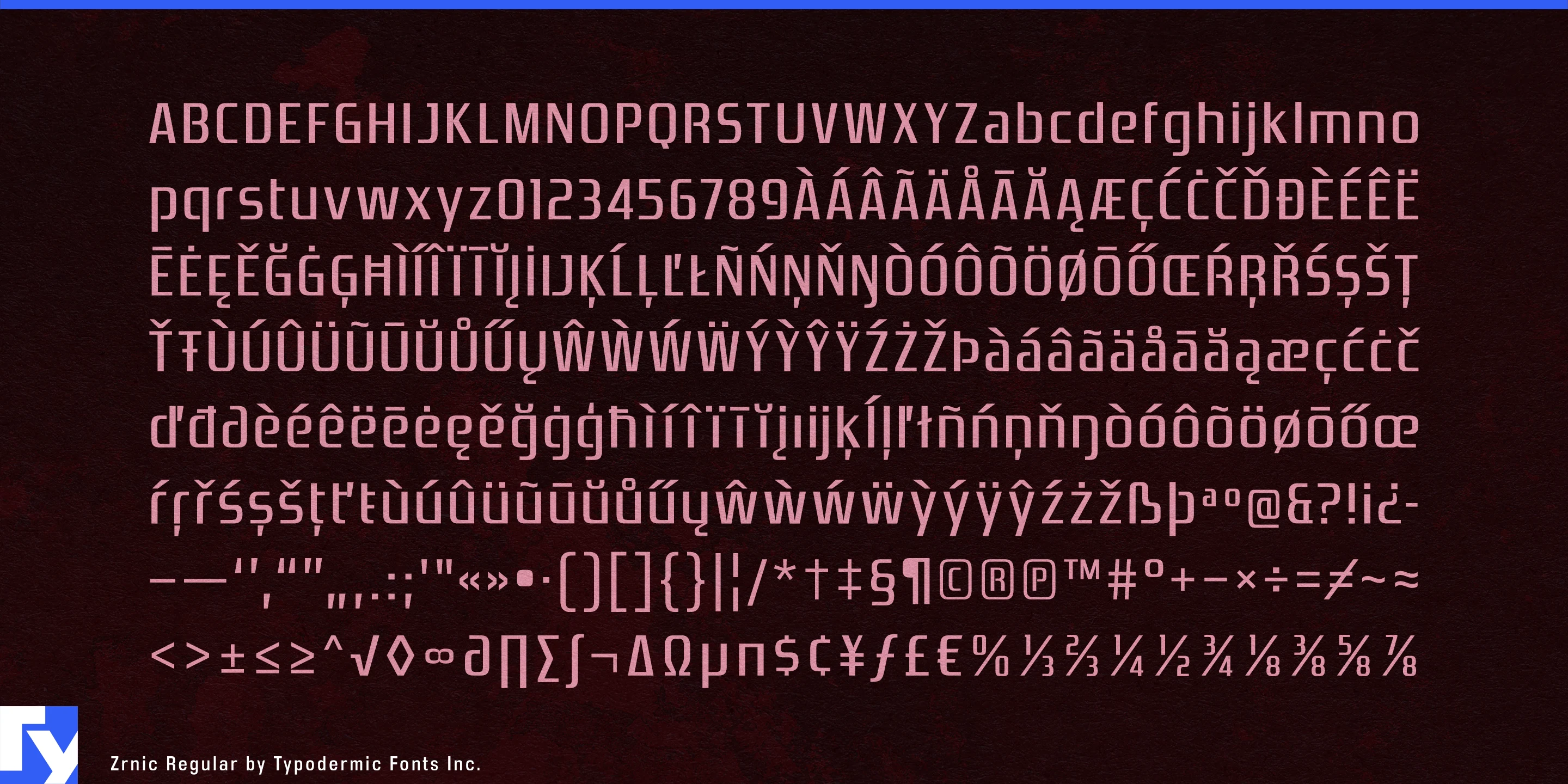 Schriftmuster 5 von Zrnic